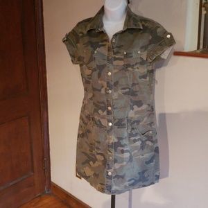 Camouflage mini dress